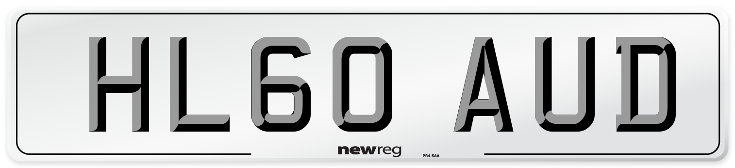 HL60 AUD Number Plate from New Reg